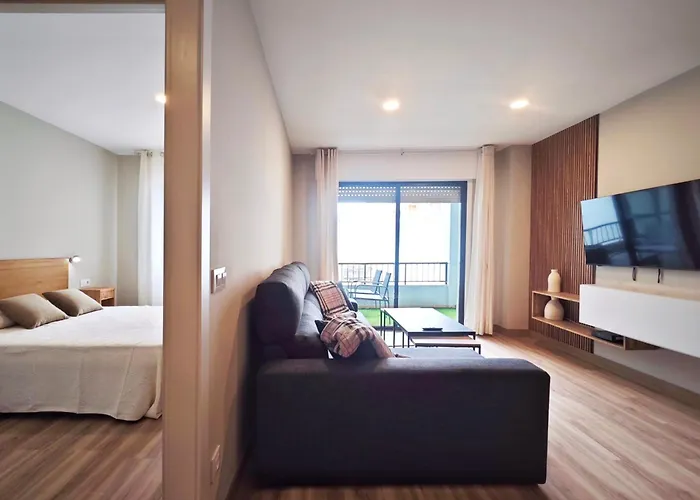 Апартаменты Desconectaengalicia Gaviota 2, 50m Playa Silgar Санхенхо